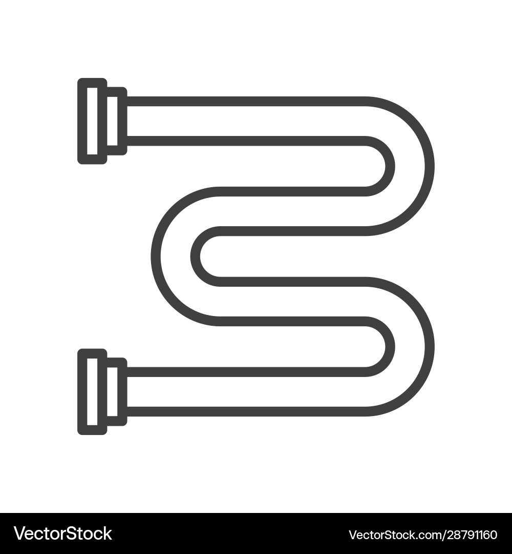 Heated towel rail icon linear execution isolated Heated towel rail icon linear execution isolated vector image