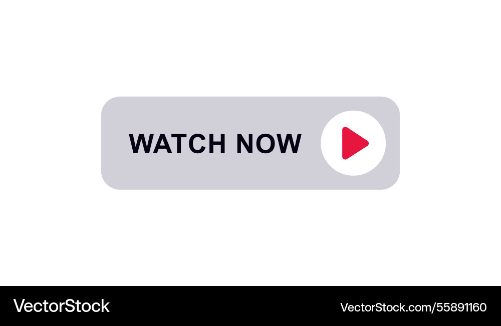 Interactive play button design with clickable red Vector Image