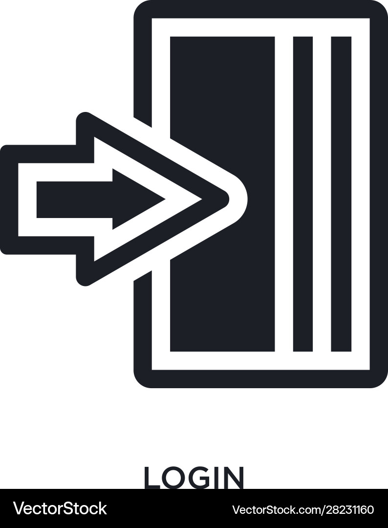 Login isolated icon simple element from vector image