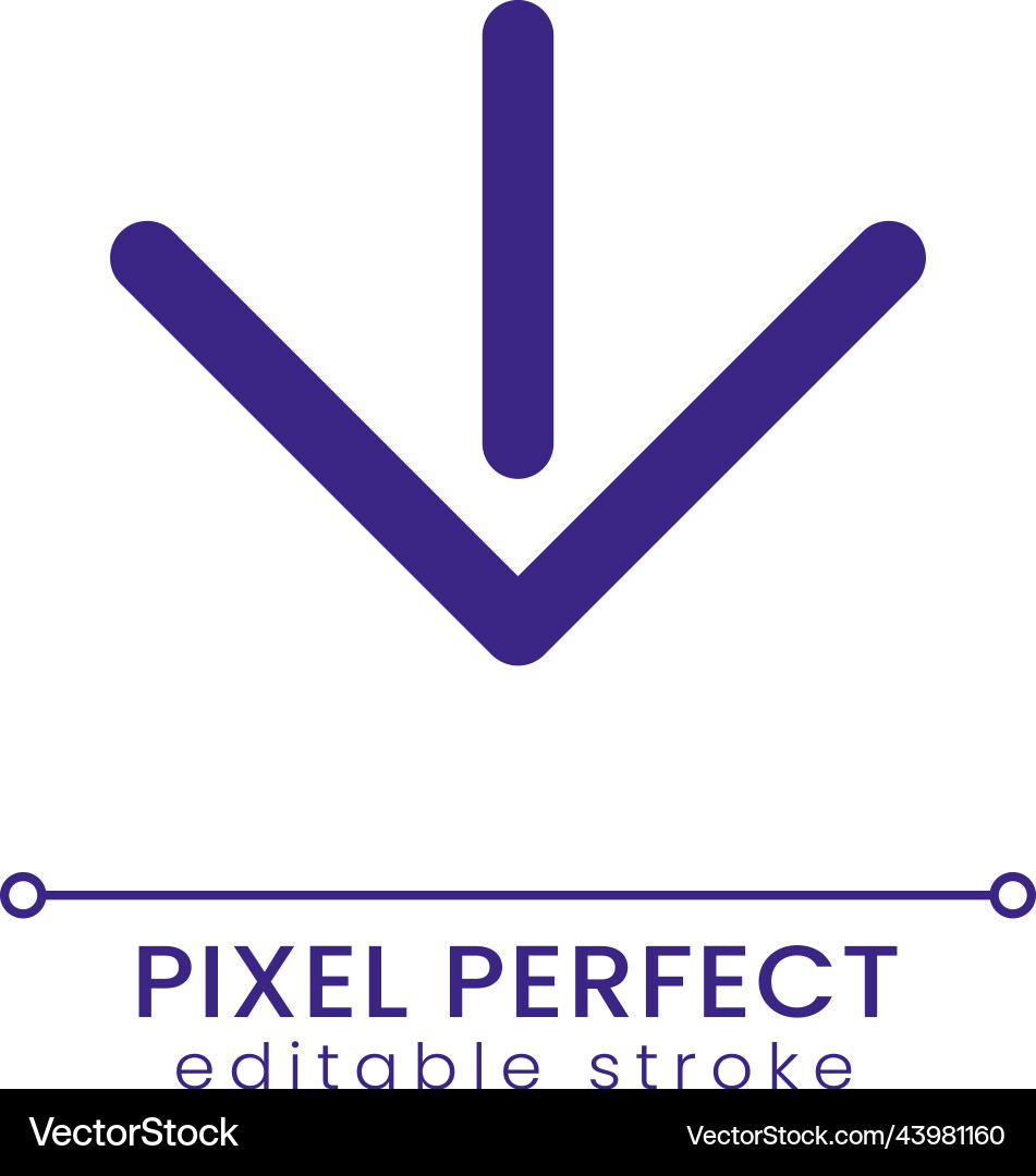 Move downward pixel perfect rgb color ui icon Move downward pixel perfect rgb color ui icon vector image