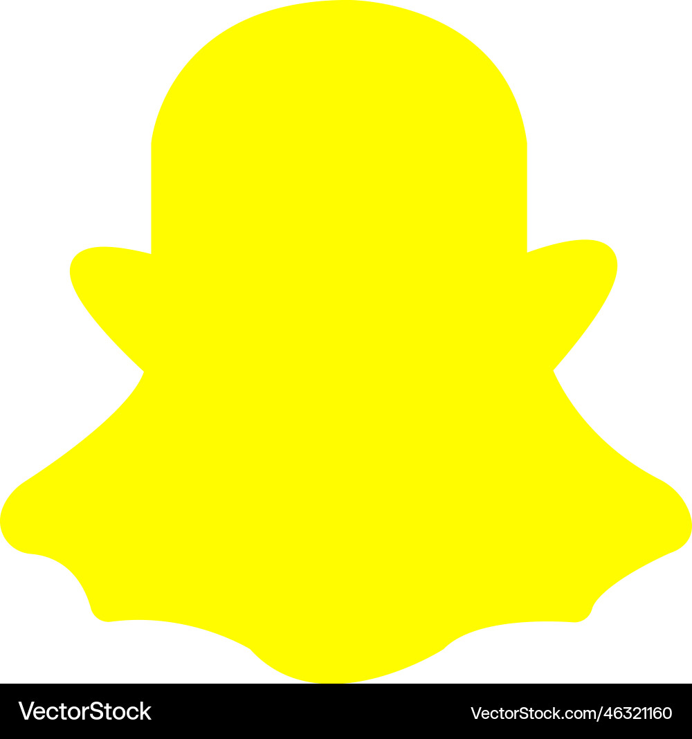Snapchat logo messenger icon realistic social – Royalty-Free Vector |  VectorStock, image size:1000x1068