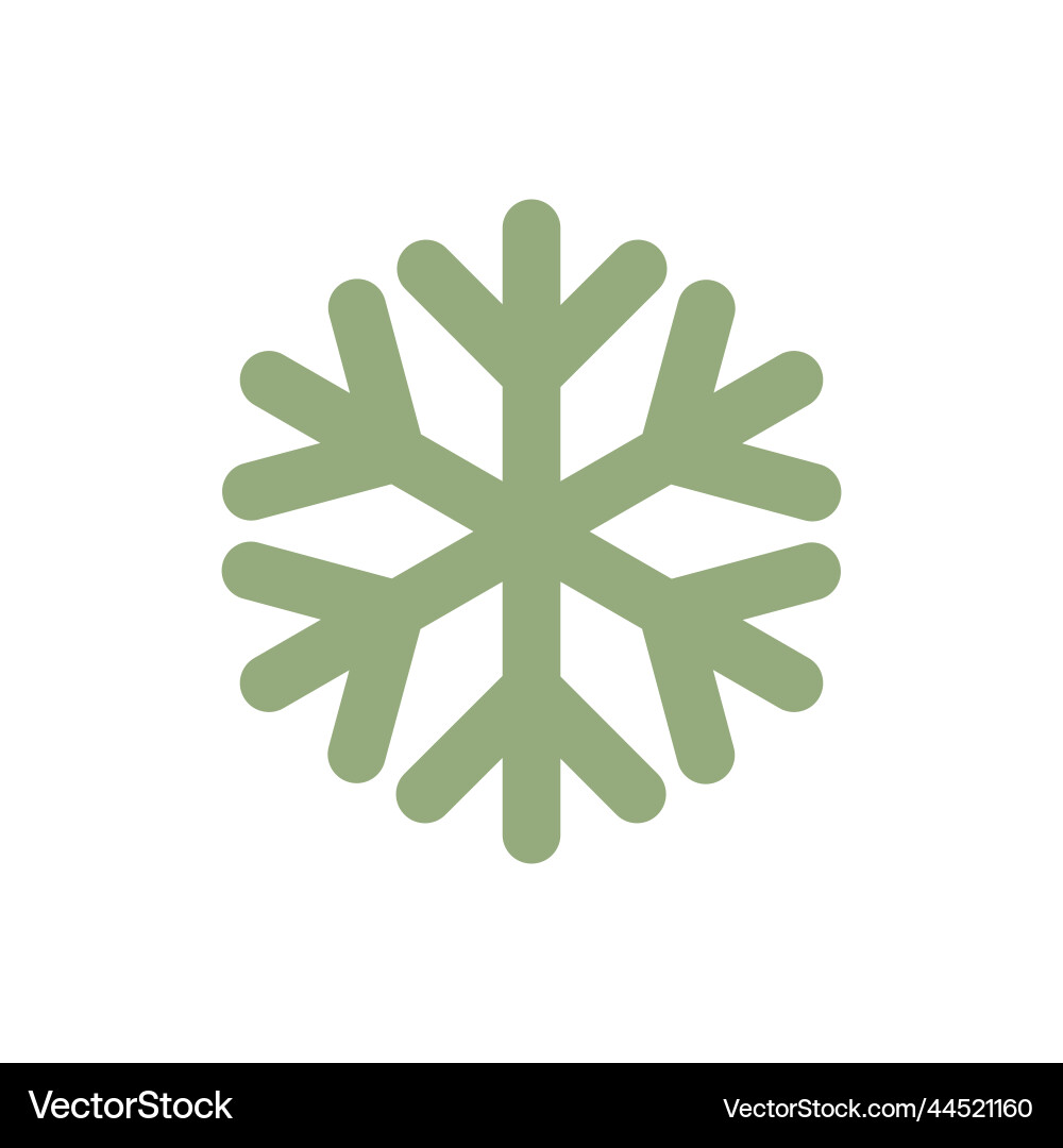 Snowflake icon flat style design Snowflake icon flat style design vector image