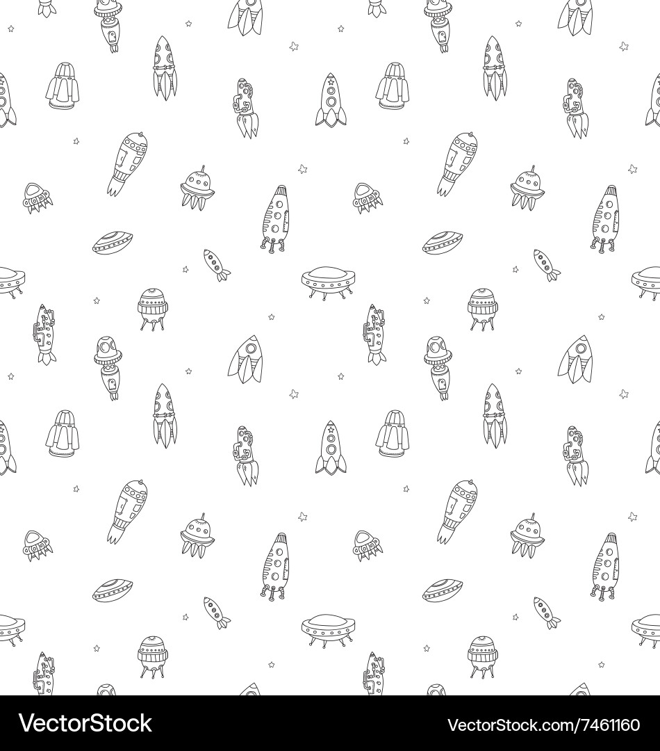 Spaceship Shuttle Pattern vector image