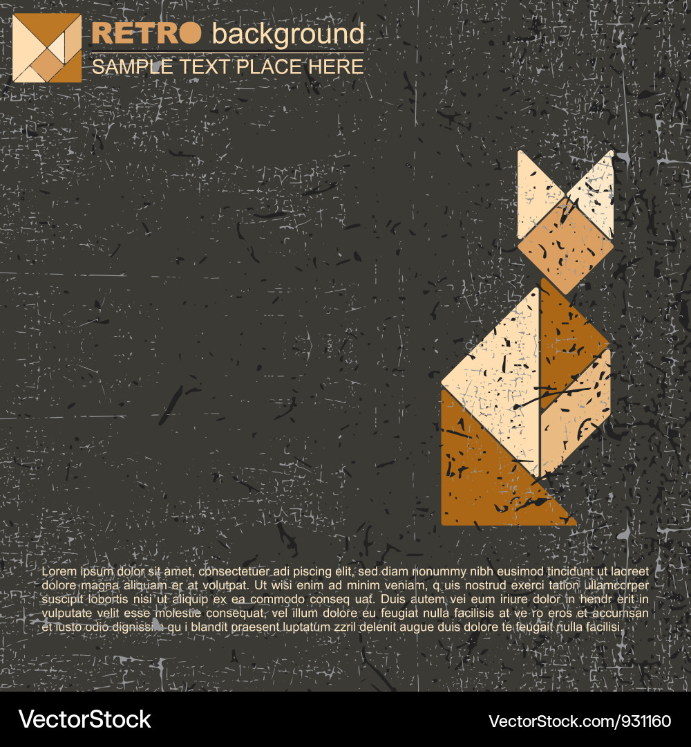 Tangram cat Vector Image