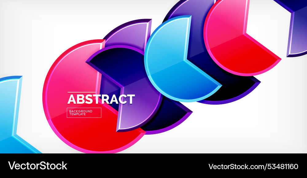 Trendy round shapes with triangular angle design Trendy round shapes with triangular angle design Vector Image