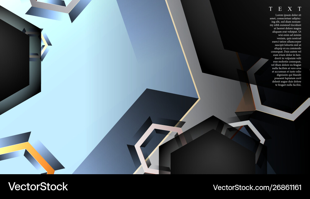 Abstract background with gradient hexagon shapes vector image
