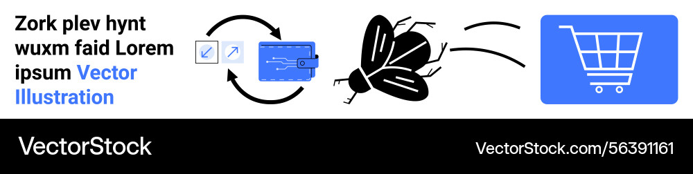 Bug in ecommerce system linking payment process Bug in ecommerce system linking payment process vector image