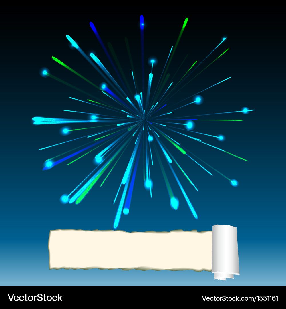 Colorful Fireworks Display Vector Image