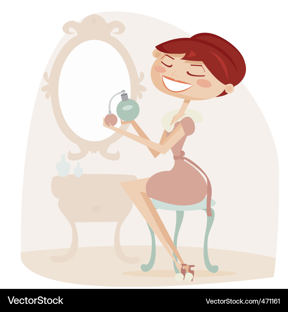 Elegant Perfume Bottle vector image