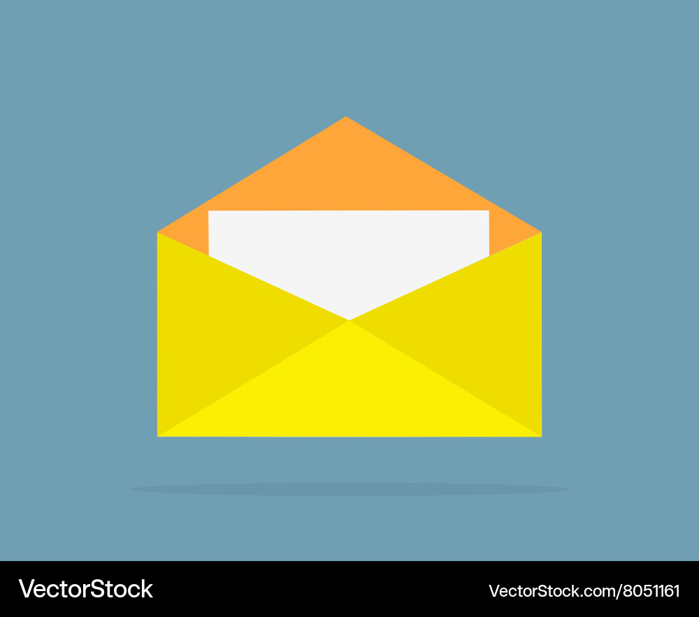 Envelope open design flat Vector Image