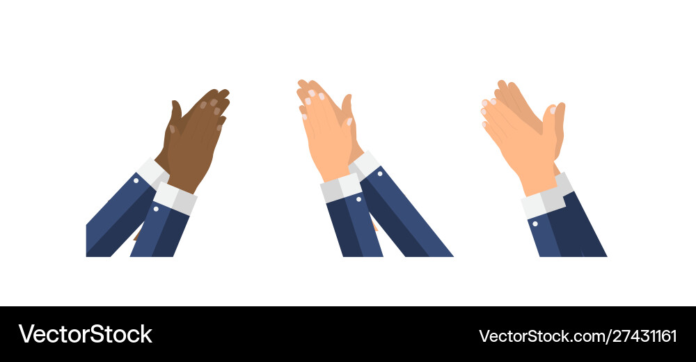 Flat design clapping hand applause template Flat design clapping hand applause template vector image
