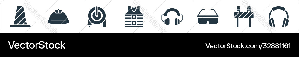 Flat rescue and protective line icons linear set Flat rescue and protective line icons linear set Vector Image