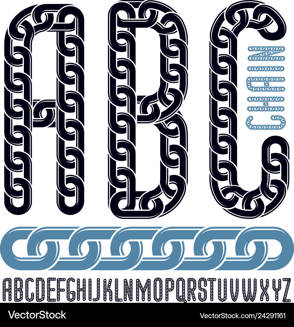Font trendy typescript can be used in poster Vector Image