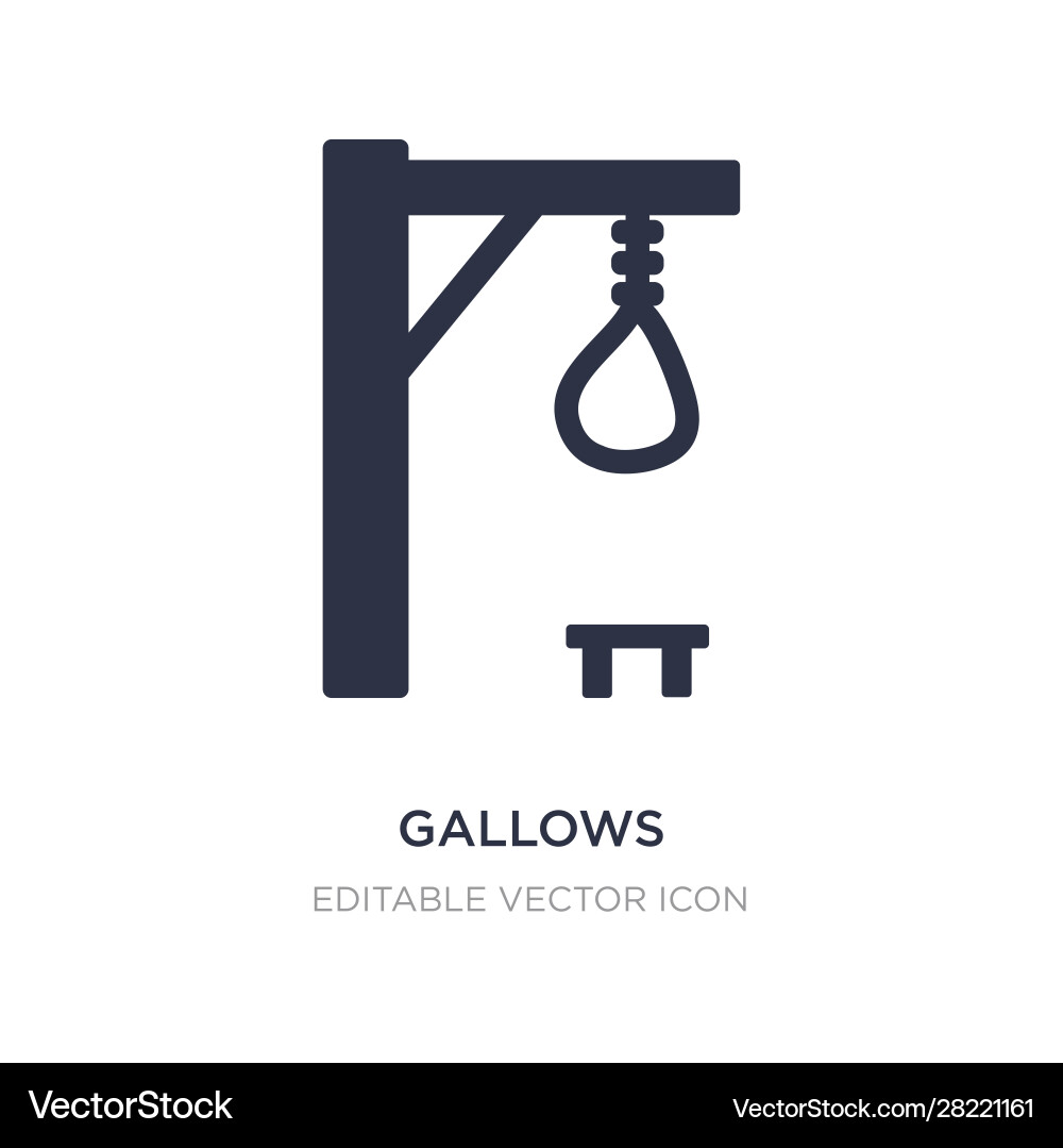 Gallows icon on white background simple element Gallows icon on white background simple element vector image