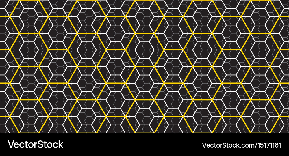 Geometry line hexagonal seamless pattern vector image
