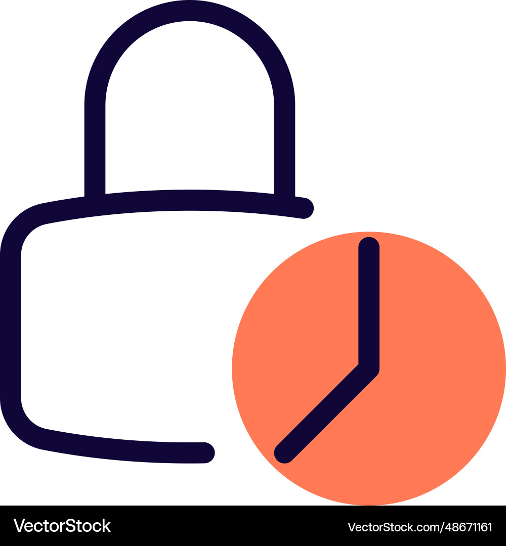 Lock password set for pie chart presentation vector image