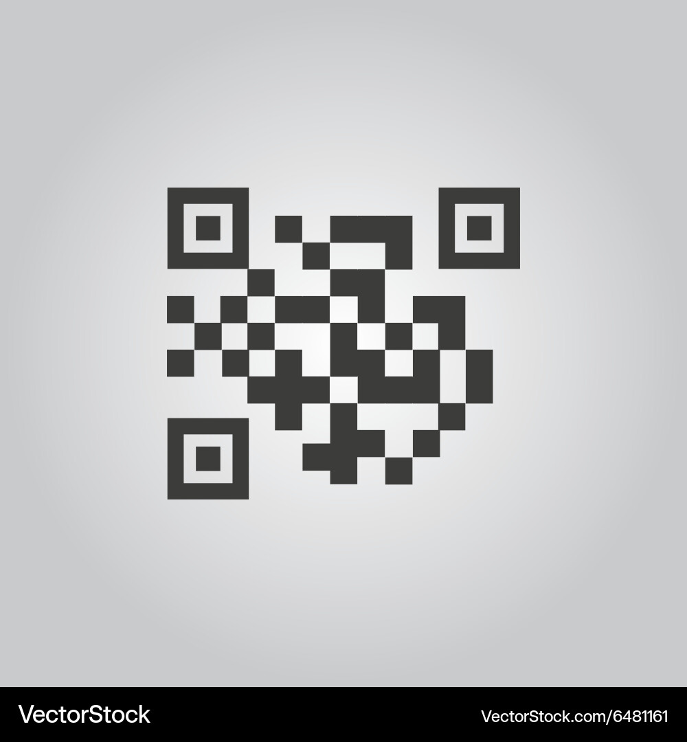 Qr code icon link and url symbol flat Vector Image