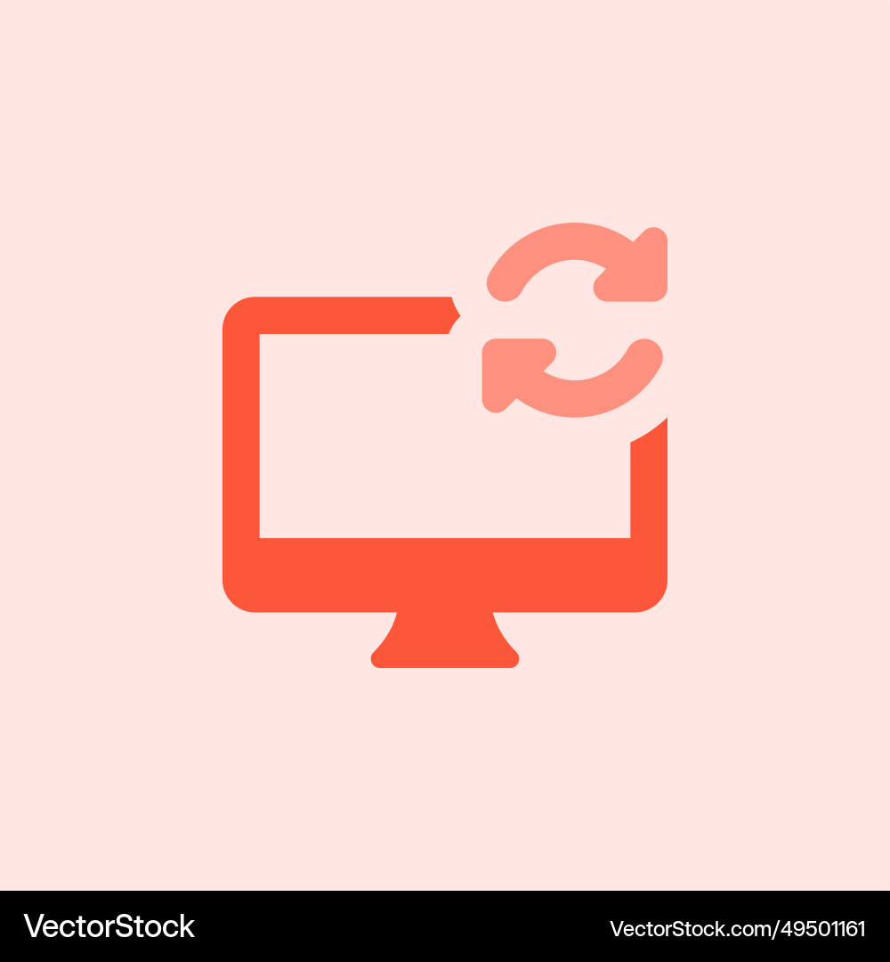 Repeating task or process on desktop computer Vector Image