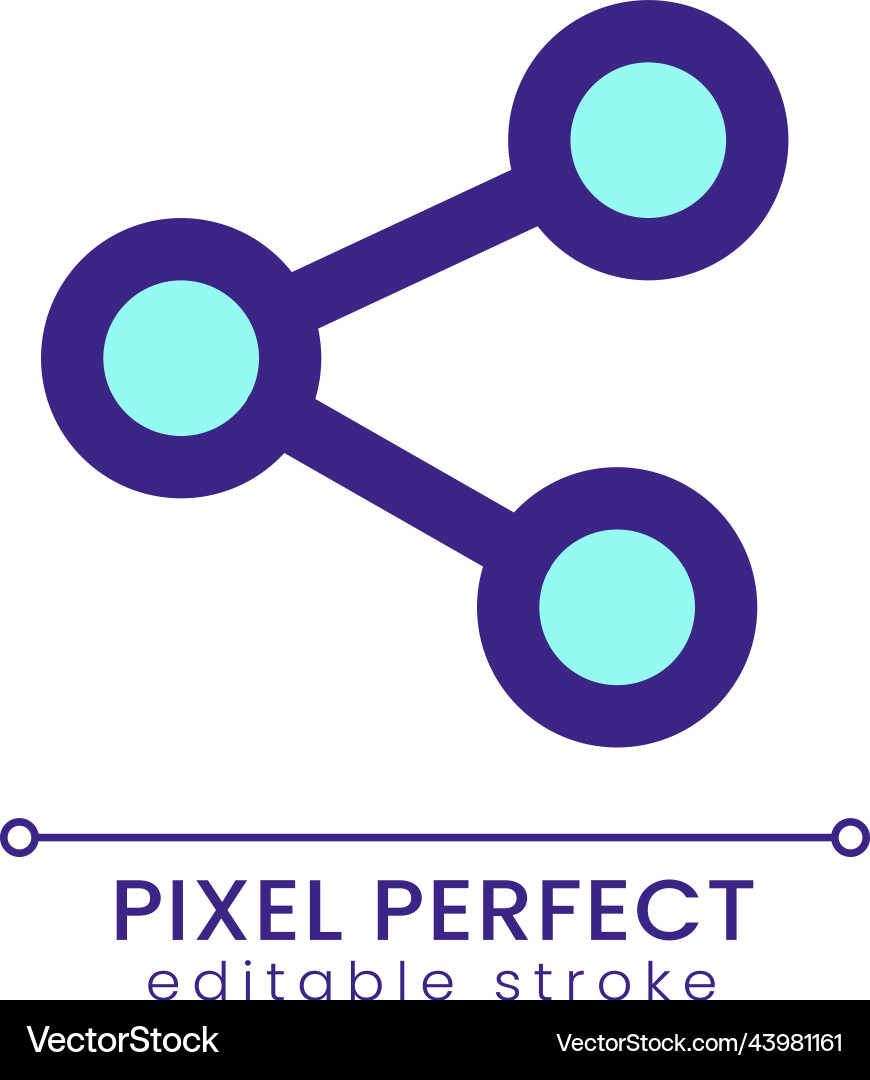 Share pixel perfect rgb color ui icon Share pixel perfect rgb color ui icon vector image
