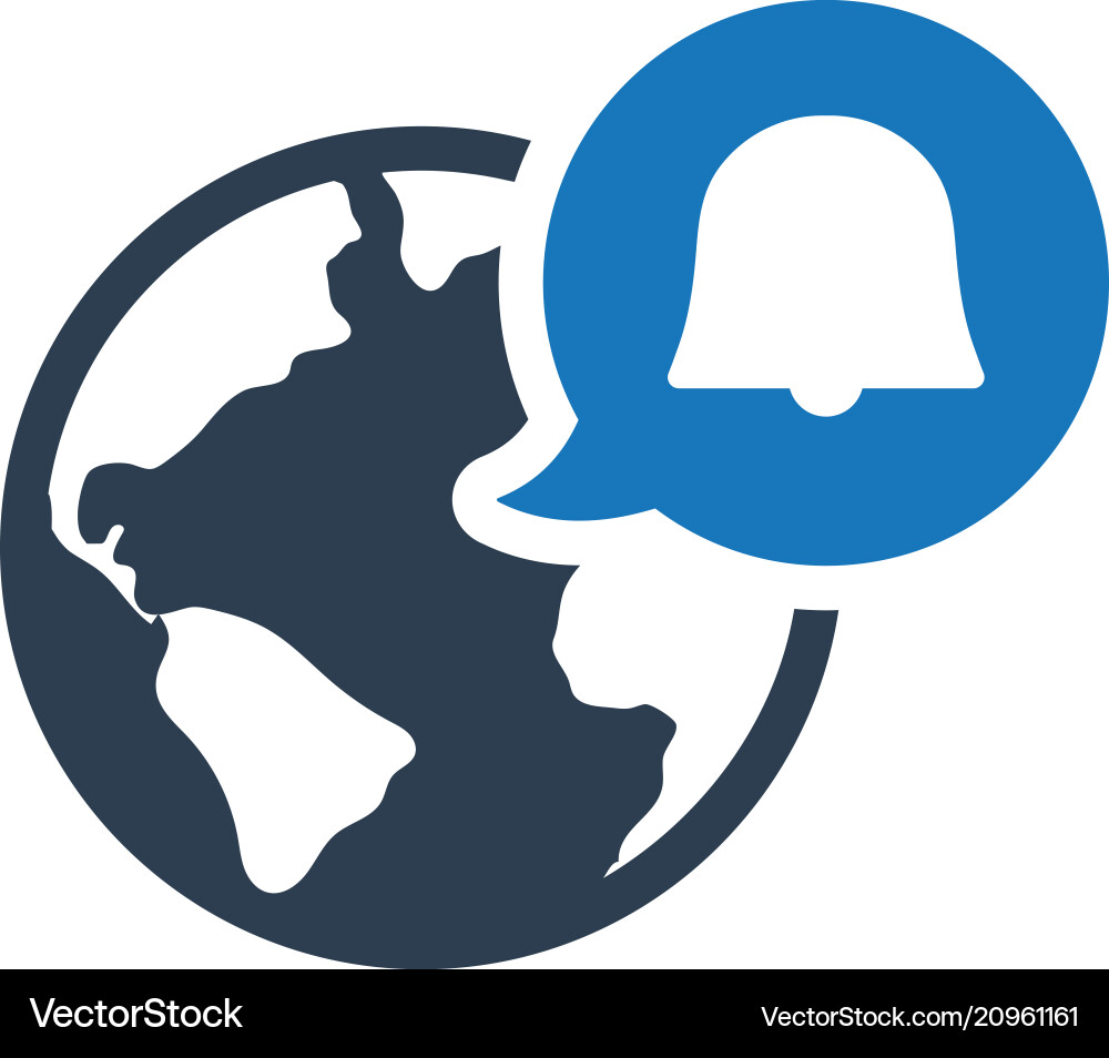 Web notification icon vector image