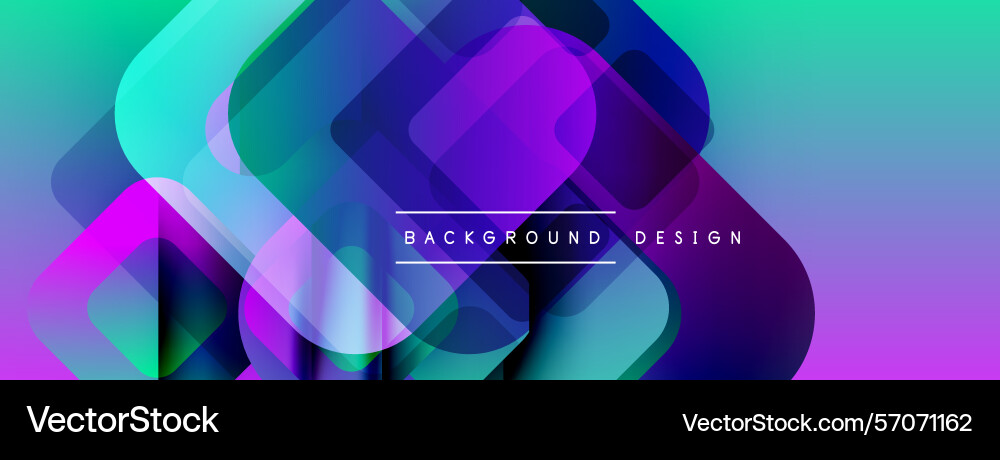 Abstract vibrant squares overlap creating dynamic Abstract vibrant squares overlap creating dynamic vector image