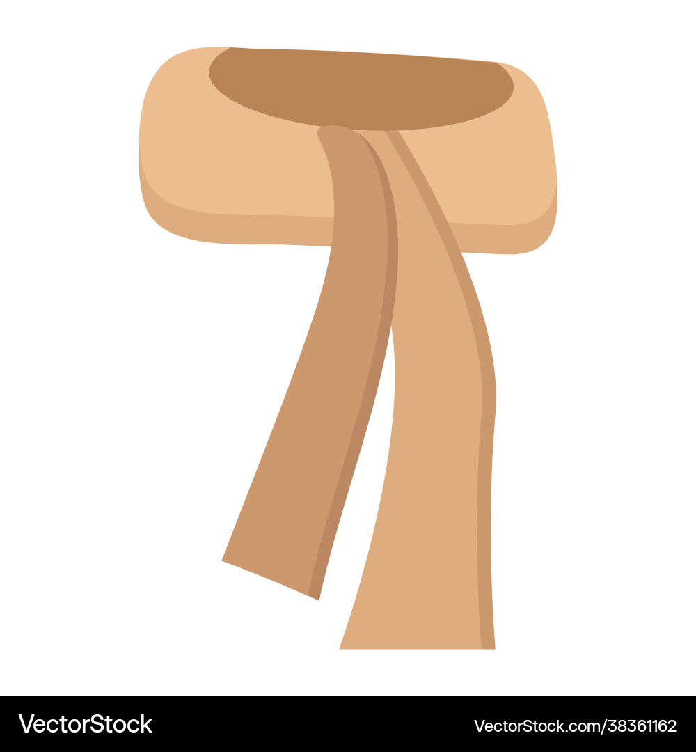 Beige scarf on a white background for use in web Vector Image