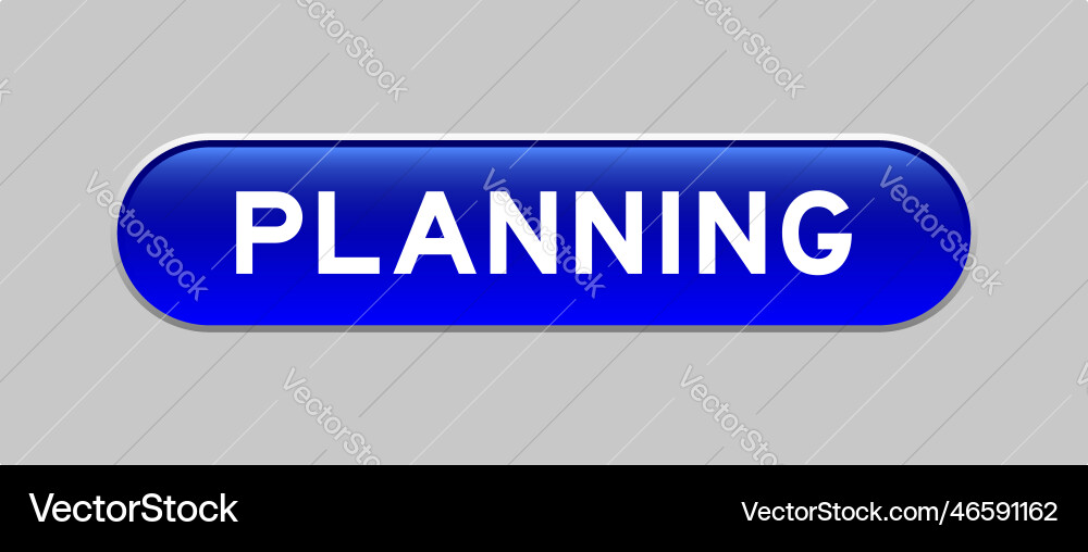 Blue color capsule shape button with word Blue color capsule shape button with word vector image