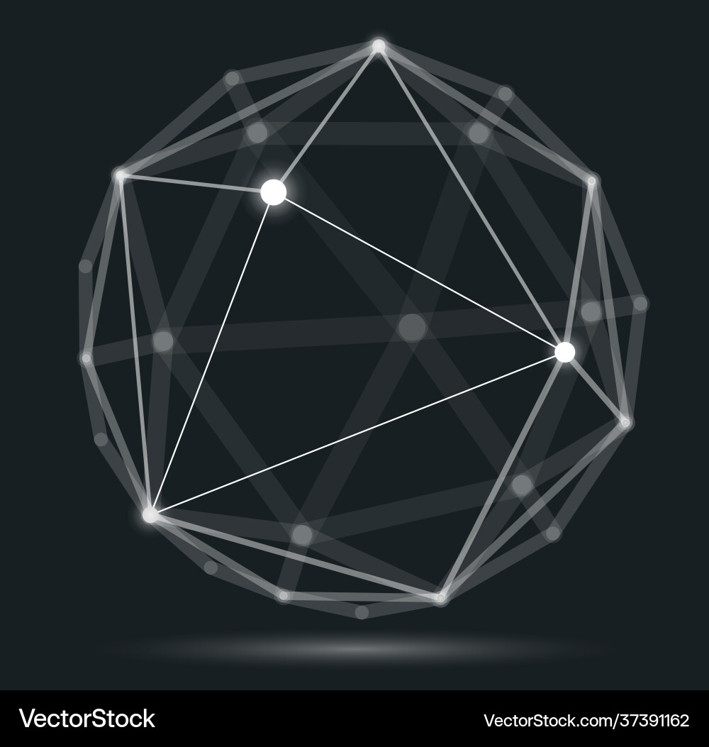 Dimensional lattice mesh abstraction 3d polygonal Dimensional lattice mesh abstraction 3d polygonal vector image