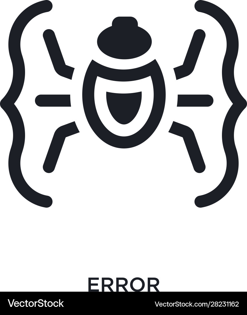 Error isolated icon simple element from Error isolated icon simple element from vector image