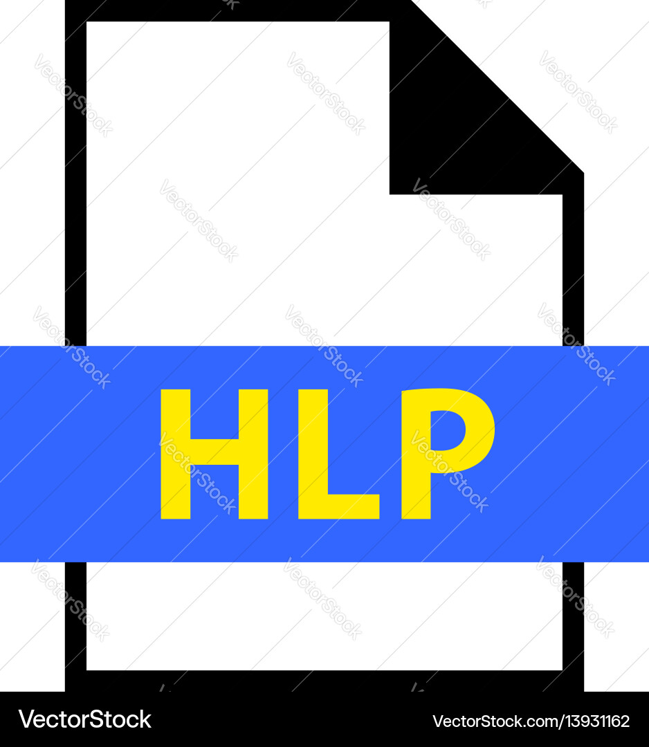 File name extension hlp type vector image