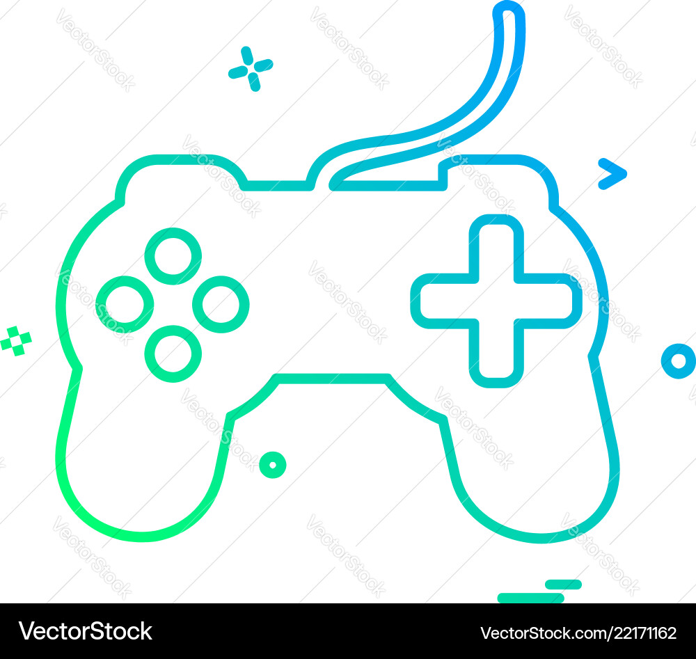 Game controller icon design Game controller icon design vector image