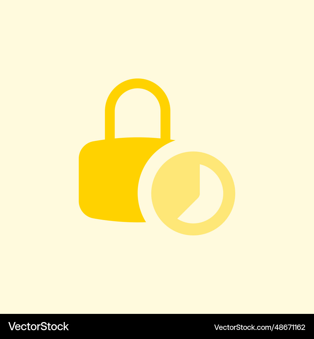 Lock password set for pie chart presentation vector image