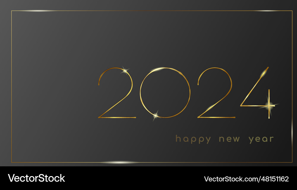 Luxurious 2024 happy new year elegant design Luxurious 2024 happy new year elegant design vector image