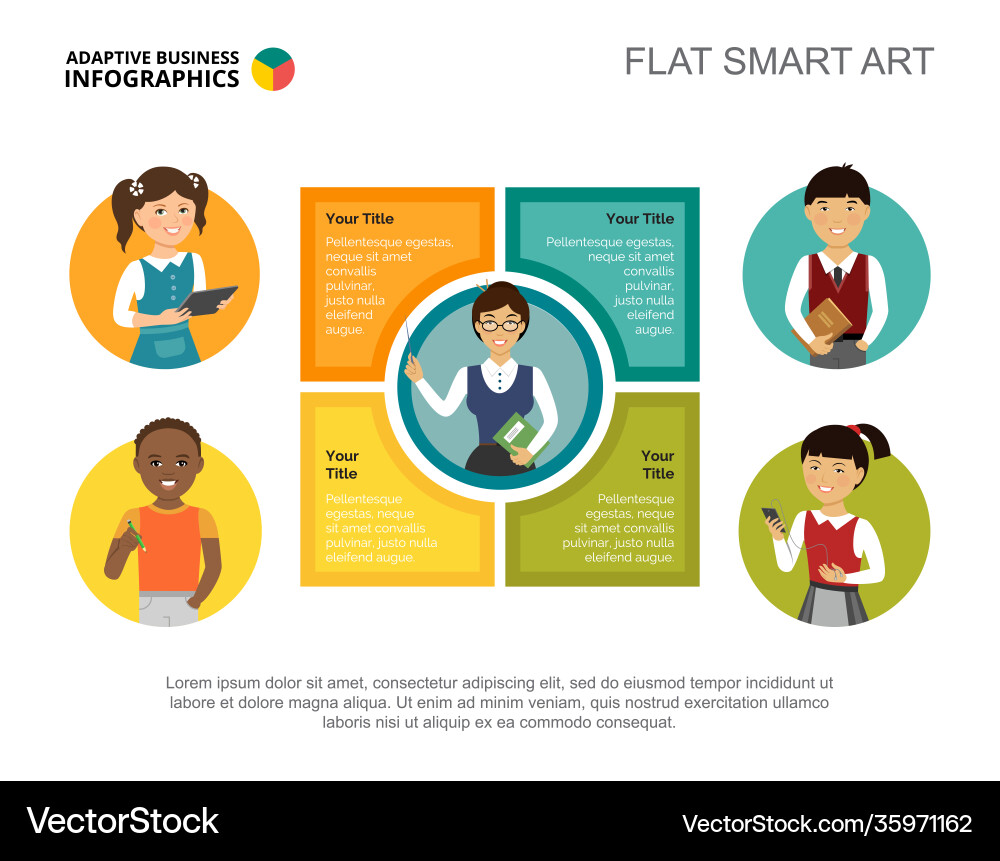 Matrix chart with four elements template Matrix chart with four elements template vector image