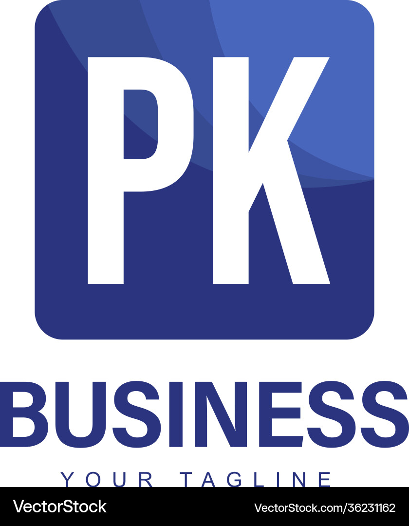 Pk initial a logo design with abstract style Pk initial a logo design with abstract style vector image