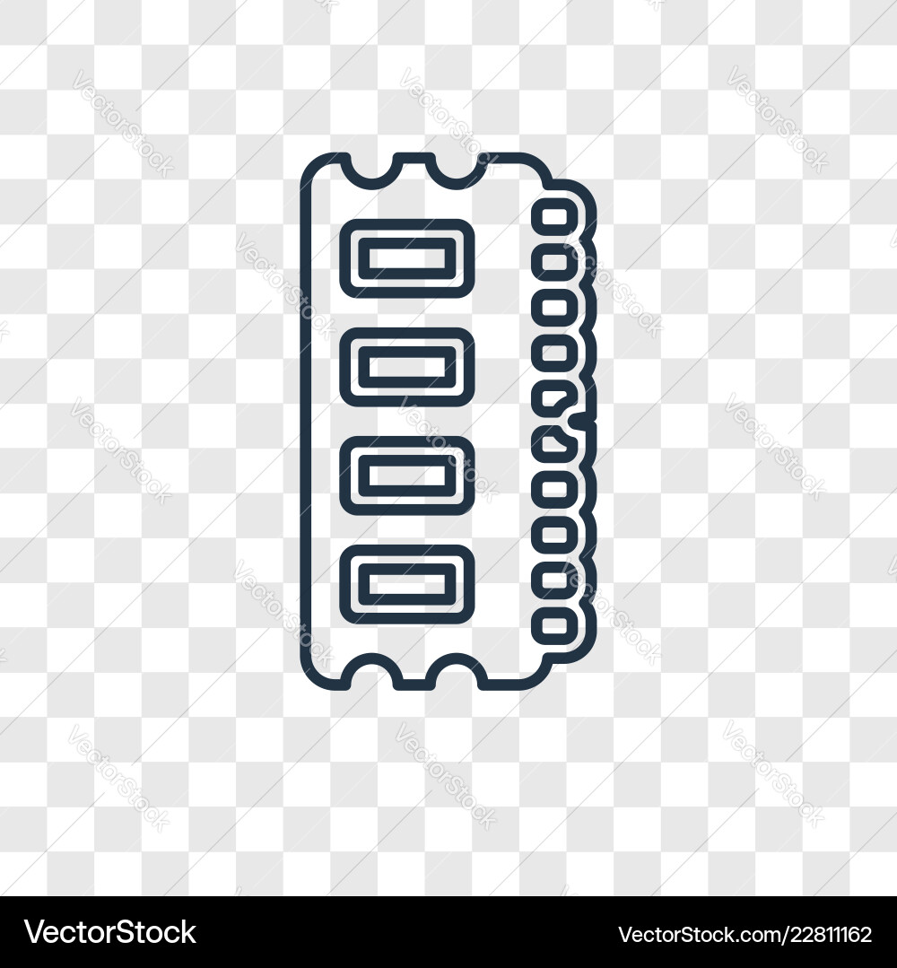 Ram memory concept linear icon isolated Ram memory concept linear icon isolated vector image