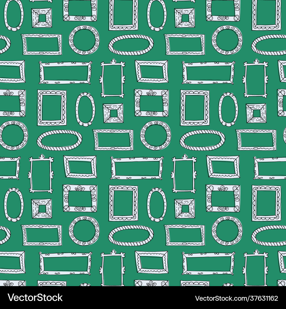 Seamless pattern with hand drawn sketch frames Seamless pattern with hand drawn sketch frames vector image