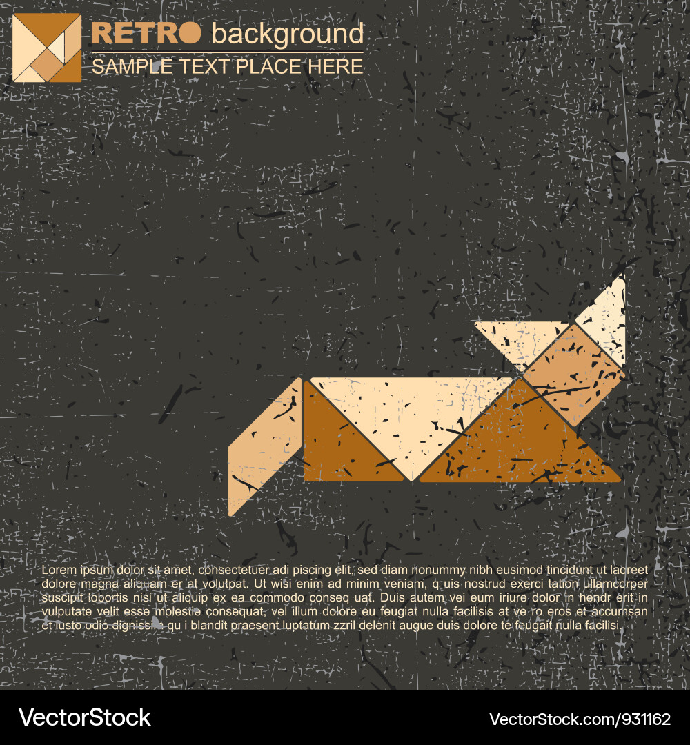 Tangram cat Vector Image