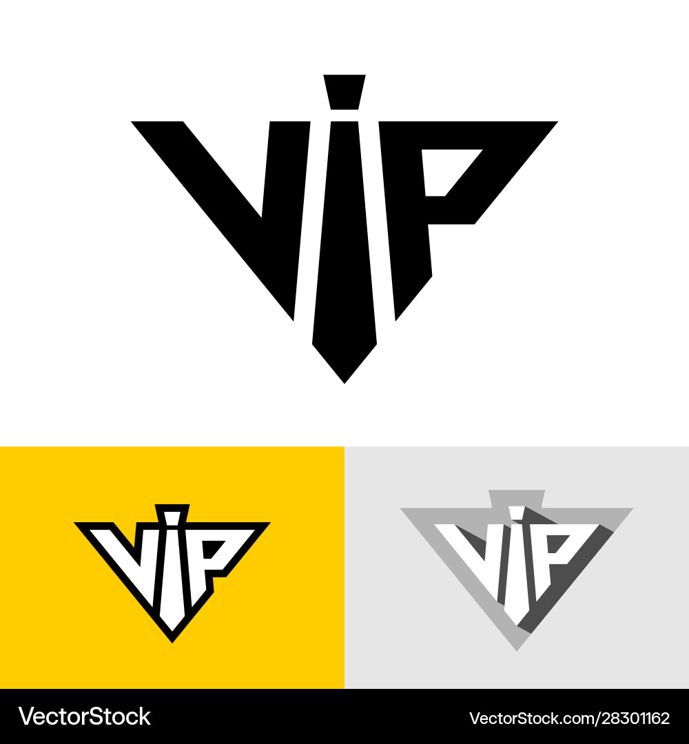 Vip Service Logo Abkürzung Hals Krawatte als Brief Vip Service Logo Abkürzung Hals Krawatte als Brief vektorbild