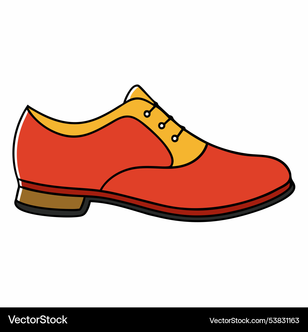 Cartoon fashion shoes modern brogues flat white Cartoon fashion shoes modern brogues flat white vector image