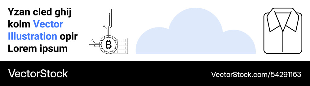 Cloud computing shirt icon and text elements Cloud computing shirt icon and text elements vector image
