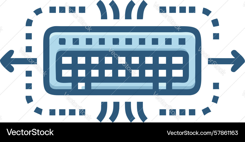 High-speed data transfer on keyboard icon vector image