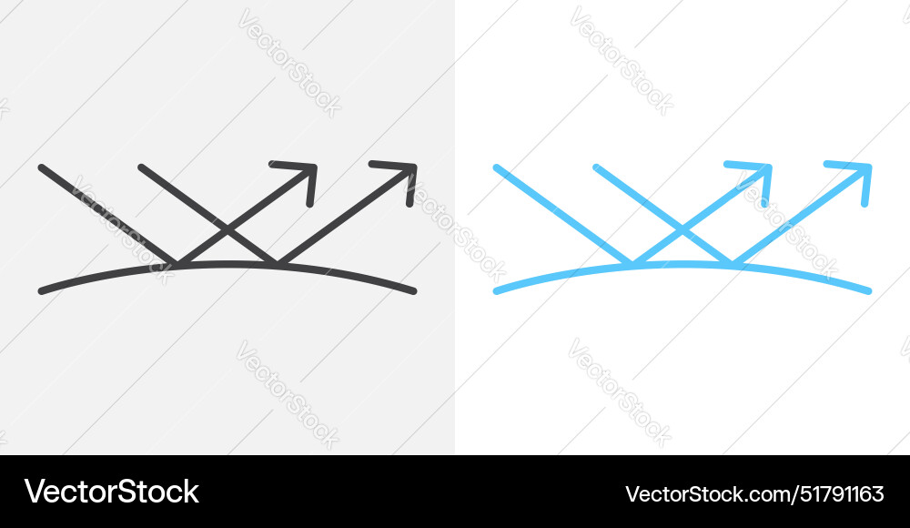 Reflect-Icon-Set Bounce Oberflächenpfeile Symbol Reflect-Icon-Set Bounce Oberflächenpfeile Symbol vektorbild