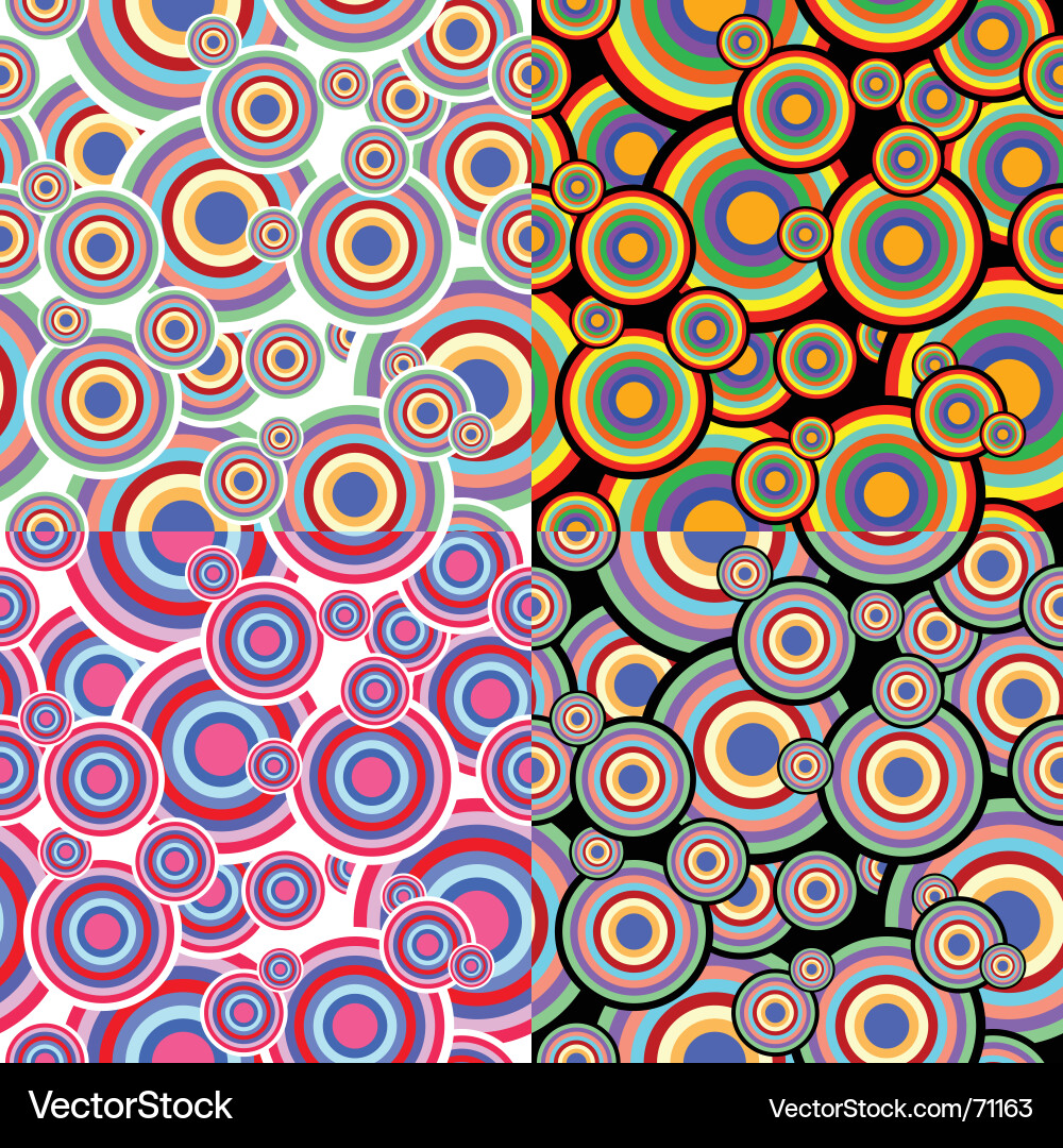 Retro Circles Pattern Vector Image
