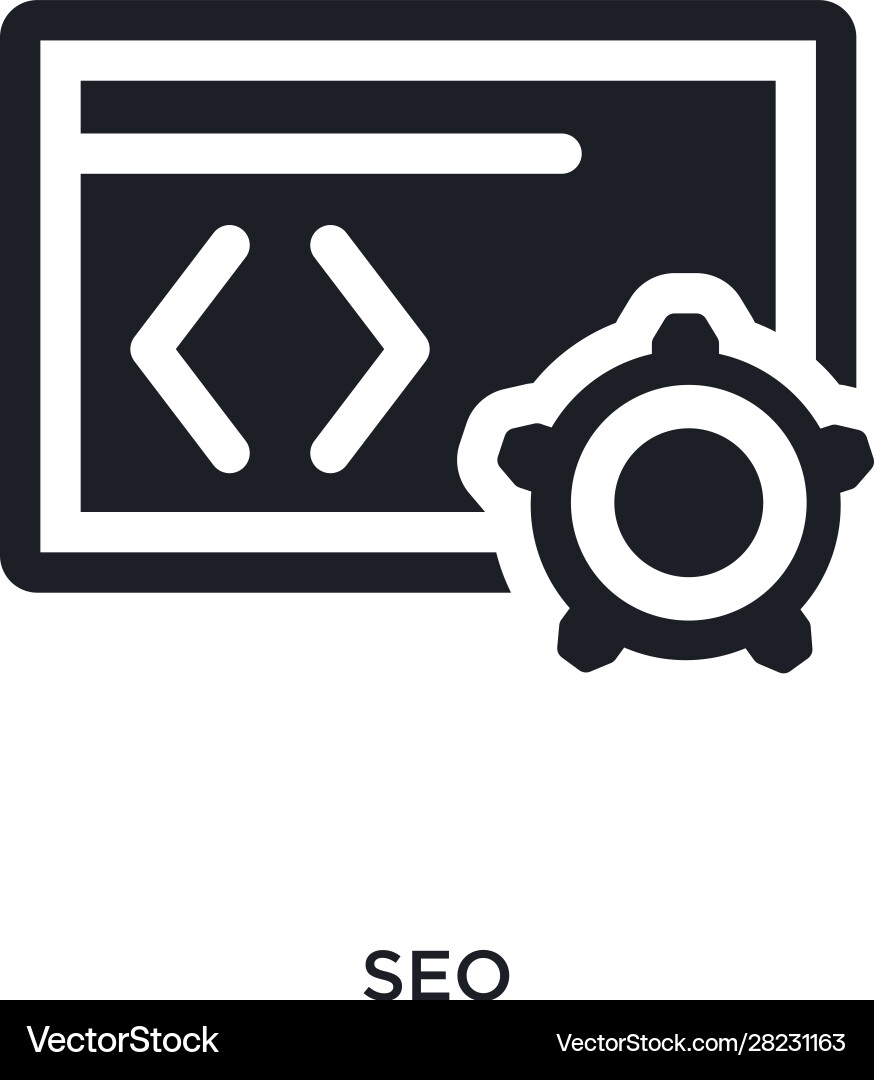 Seo isolated icon simple element from programming vector image