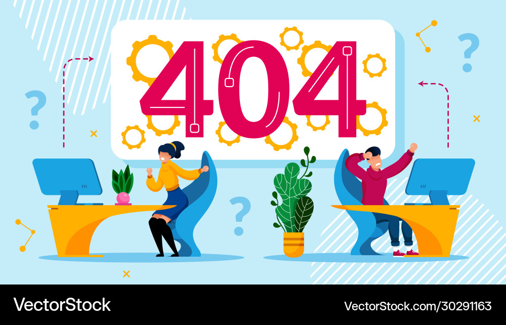 System software network error in commerce office vector image