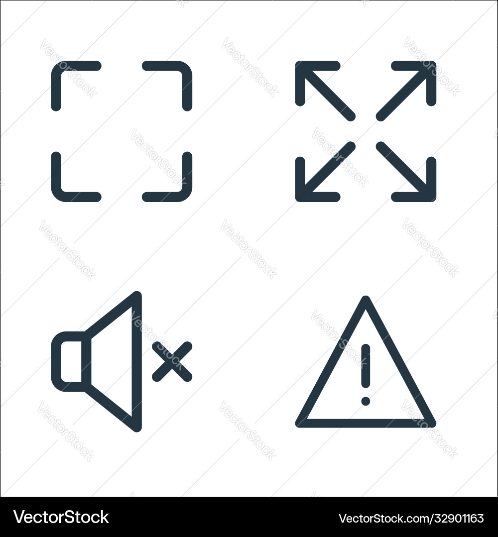 User interface line icons linear set quality User interface line icons linear set quality vector image