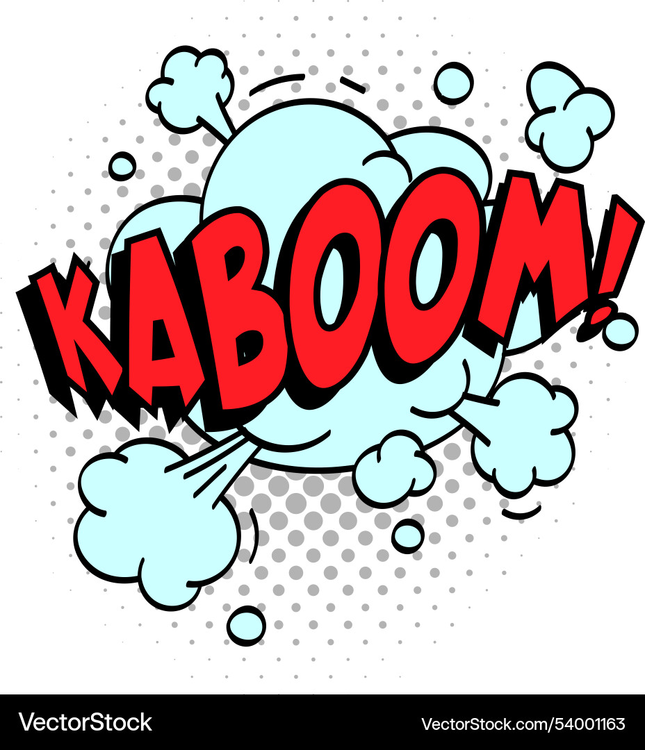 Vibrant red comic book explosion bursts with smoke Vibrant red comic book explosion bursts with smoke vector image
