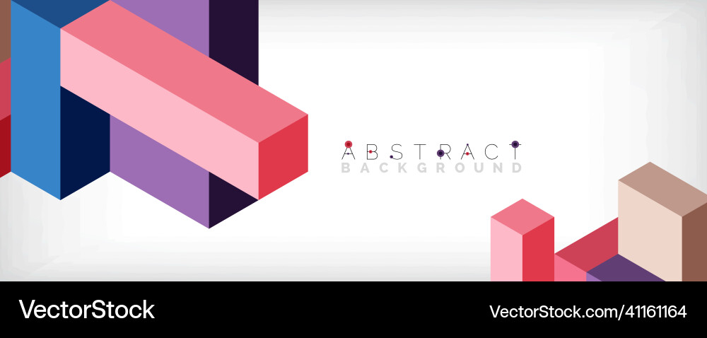 Abstract background 3d cubes cubic elements Vector Image