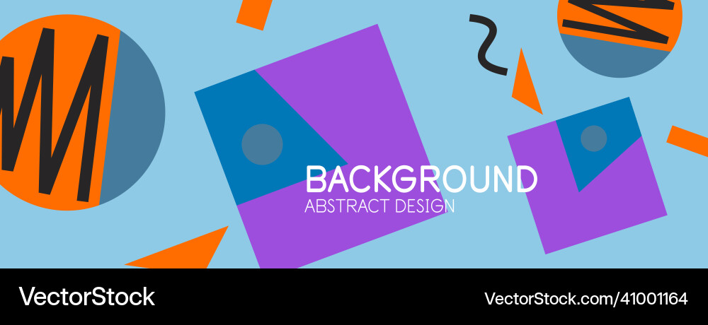 Abstract background blocks lines triangles vector image